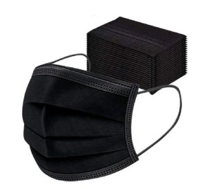 Face Mask - Kids 3 Ply Disposable Mask - Black (Pack of 50)