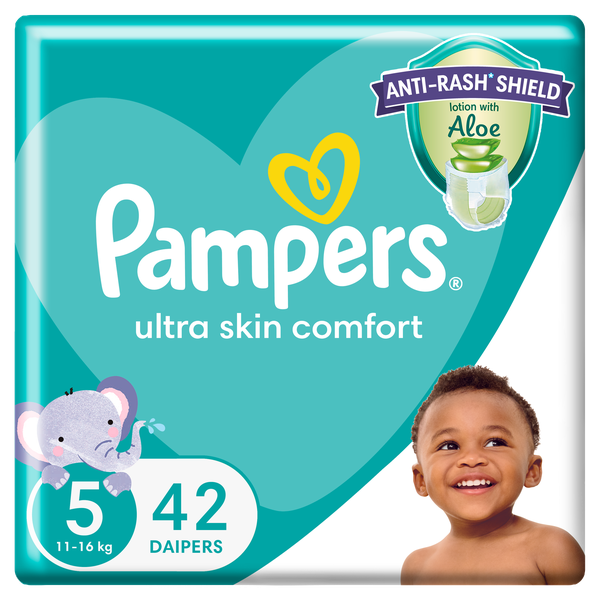 Pampers Anti-Rash Shield Taped Size 5 (11-16 kg) 42 Nappies