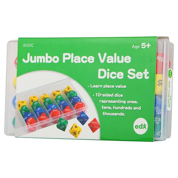 EDX Education Dice Jumbo Place Value Set
