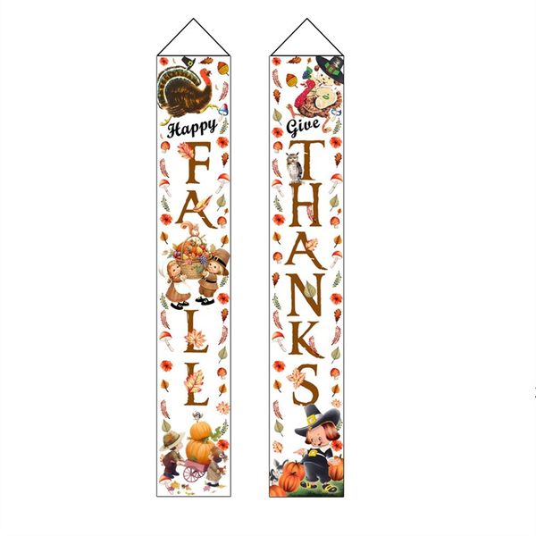 Porch Banner Fall Thanksgiving Decorations A