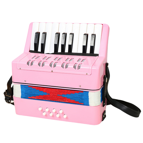 Pink 17 Keys 8 Bass Accordion Children'S Musical Instrument