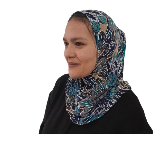Navy Floral Burqa