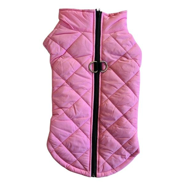 Water Resistant Winter Dog Jacket 100% Polyester Fleece - Pink - 7XL