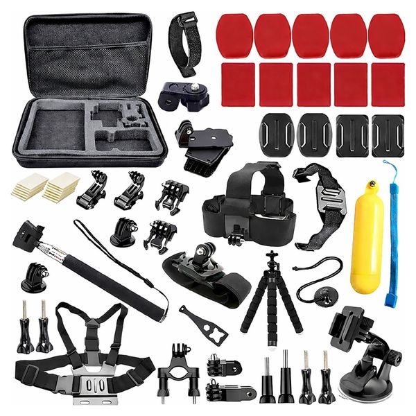 54 in 1 Action Camera Accessories Kit for GoPro Hero&amp; DJI Osmo with Case