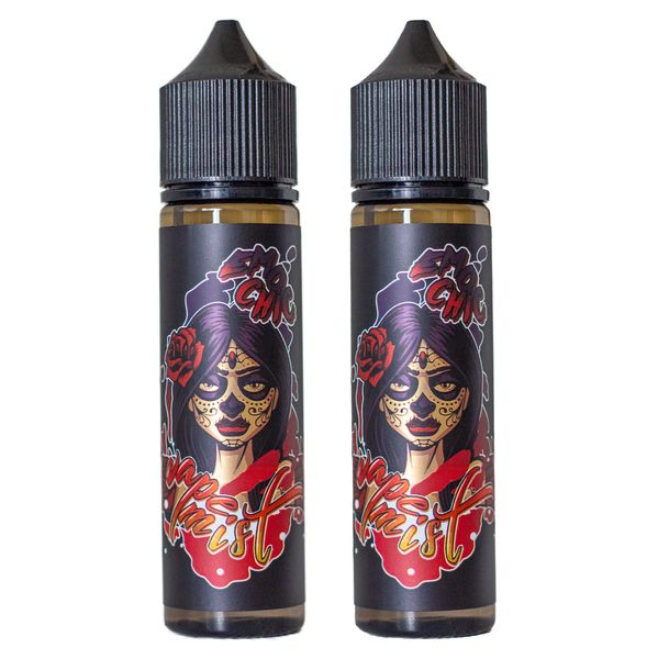 2 x Vape Juice 9mg Strawberry Gelato Emo Chic 60ML - Vape Mist