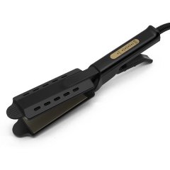Steam Hair Straightener Ceramic Plates Adjustable Temp Control Black