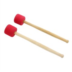 Foam Bass Drum Hammers - Bass Drumsticks Red - Set of 2