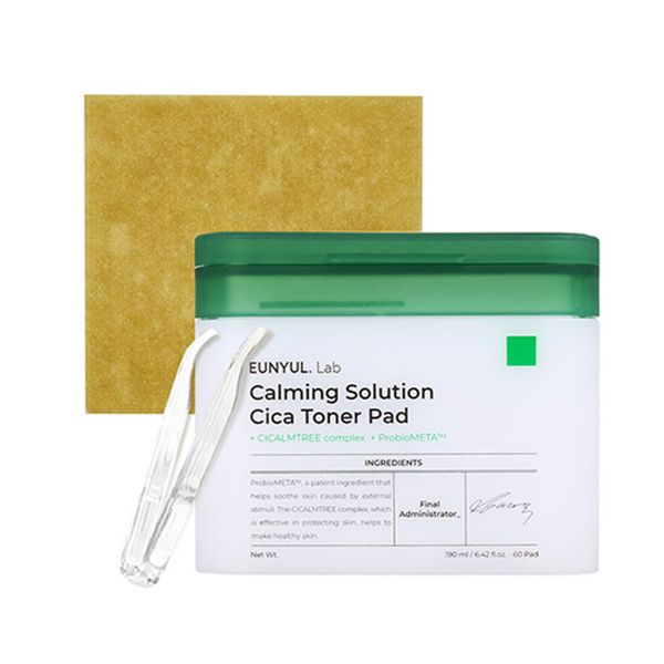EUNYUL. Lab Calming Solution Cica Toner Pad - 60 Pads, Korean Skincare