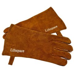 Lifespace Leather Braai Gloves - Brown