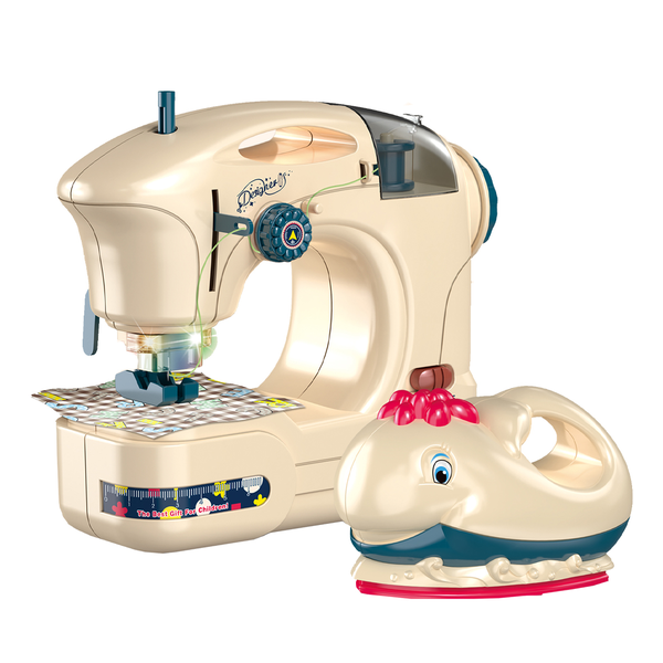 Electric Sewing Machine &amp; Dolphin Iron Set Creative Pretend Play