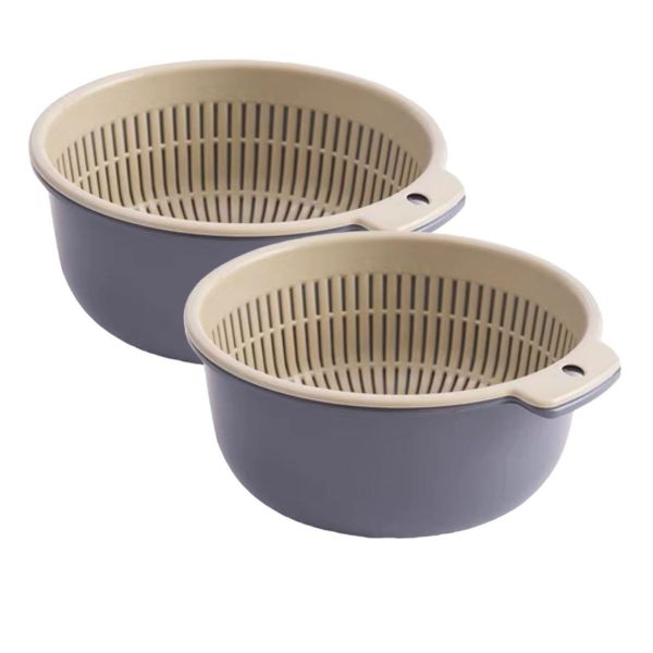 Colander Basket Fruit Veg Washing Basket 2pack