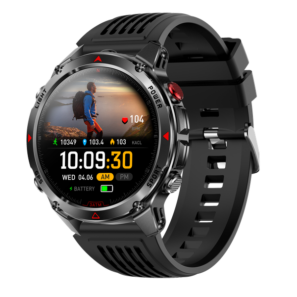 Six-Star Positioning GPS Smart Watch Flashlight 3ATM Waterproof Heart rate