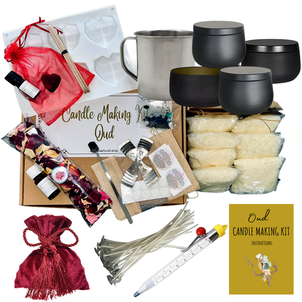Soy Wax Candle Making Kit with Oud Fragrance