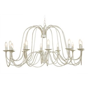 The Lighting Warehouse - Chandelier Rafaella 12 Light French White