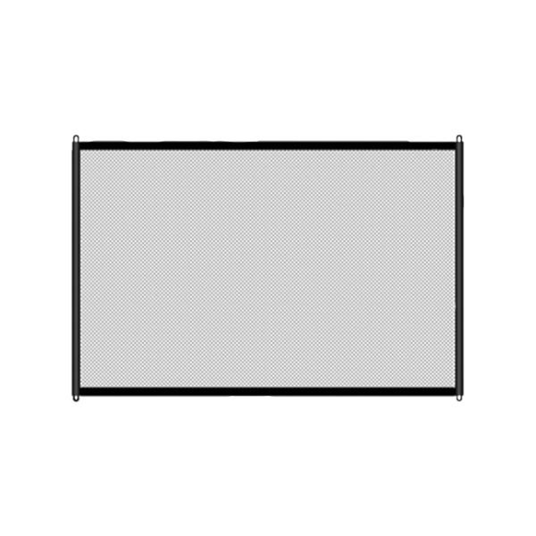 Isolation Gate Foldable Mesh Barrier for Doorways (110cm x 72cm) - Black