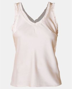 UB Creative Satin V-Neck Vest - Stone