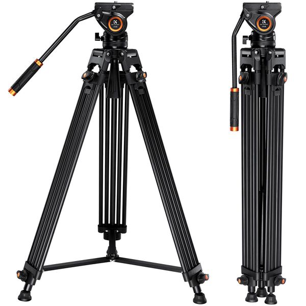 K&amp;F Concept 8Kg Cap Aluminum Video Tripod, Panorama Fluid Ballhead KF09-121