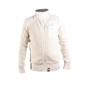 CROSSHATCH BL - Men's Kilburn Ribbed Zip Up Knit Jumper with Quilted Lining
