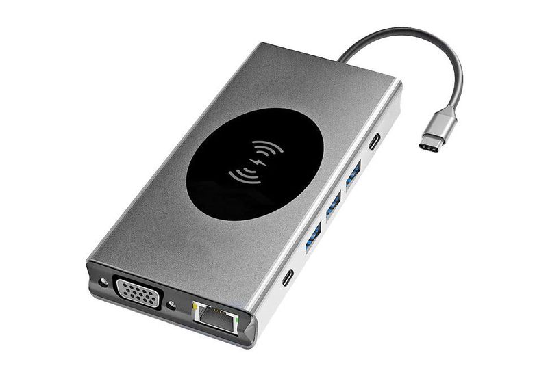 13-in-1 USB-C Docking Station with 4K HDMI, Wireless Charging &amp; Ethernet