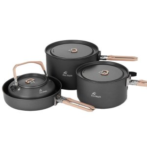 Fire Maple 3-4 Person Portable Folding Outdoor Cookware Set - 4 Pieces