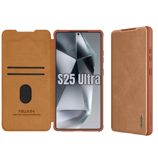 Nillkin Qin Pro Leather Cover For Samsung Galaxy S25 Ultra Shockproof Case