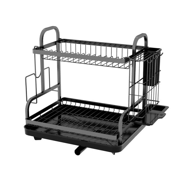 Multifunctional Dish Rack Rustproof 2-Tier Dish Drying Rack