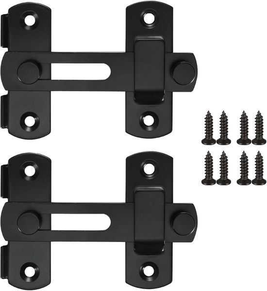 2PCS Stainless Steel Barn Door Latch Lock Set for Gate and Window Security