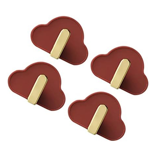 4 Pcs Hook Up Plastic Key Hooks Hat Hanger Punching-Free Hooks B