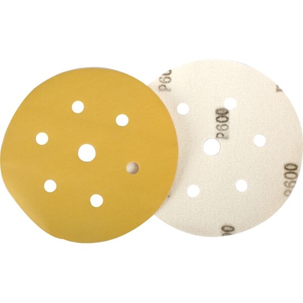 Tork Craft Gold Hook &amp; Loop Disc (50 Pieces) 600 Grit 150mm X 6+1 Holes