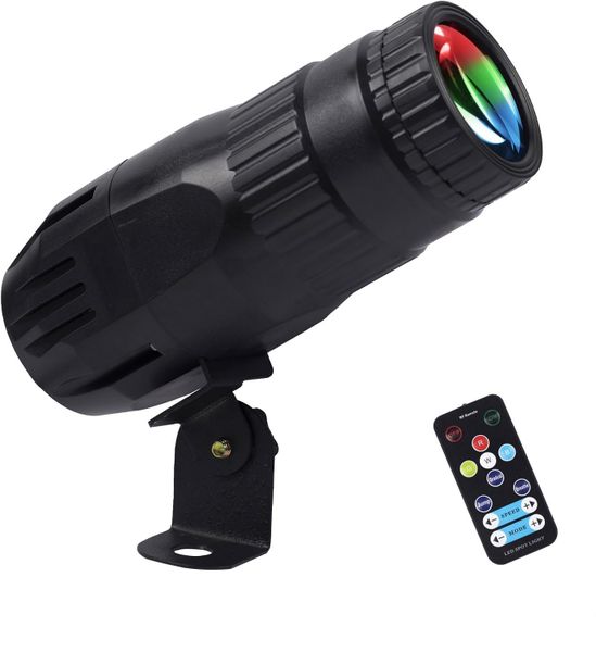 4-in-1 Pinspot Light with Remote, 15W RGBW LED Disco Ball Stage Spotlight