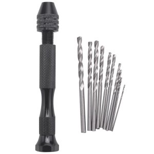 mini Hand Drill With Keyless Chuck +Twist Drills Rotary Tools