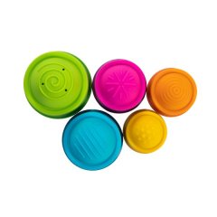Fat Brain - Textured Toy - Dimpl Stack (5 Cups)
