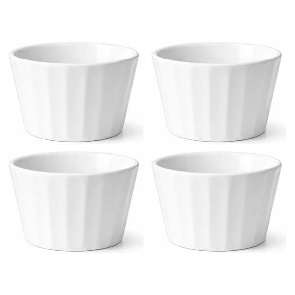 4 Pack - 150ml Porcelain Dessert Bowl - White