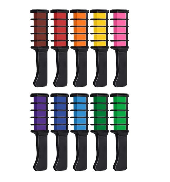 10 Color Temporary Bright Hair Chalk Set, for Hair Dyeing Party, Cosplay