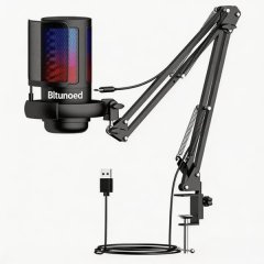 Bltunoed Gaming Microphone USB for PC with Noise Filter Streaming Microphon