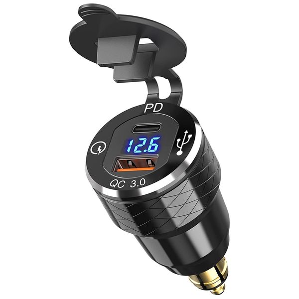 PD 3.0 Type C USB Fast Charger for 12V-24V Ducati BMW Motorcycle