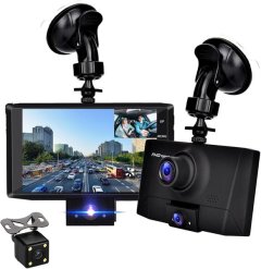3-Channel 4" IPS Dash Cam 170 G-Sensor &amp; Parking