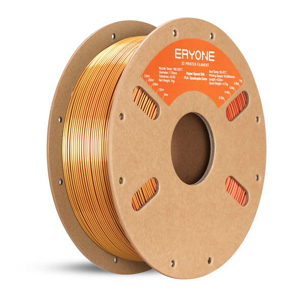 ERYONE Hyper PLA Quad Color Silk Filament - Black/Gold/Red/Green 1kg 1.75mm