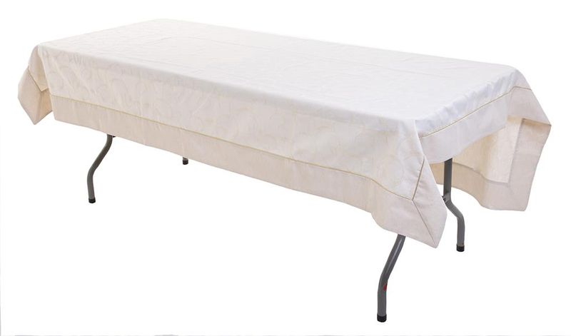 Cottonbox Linpolycotton Venice Silver - Square Tablecloth