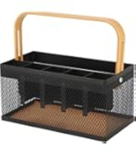 Metal Mesh Utensil Holder