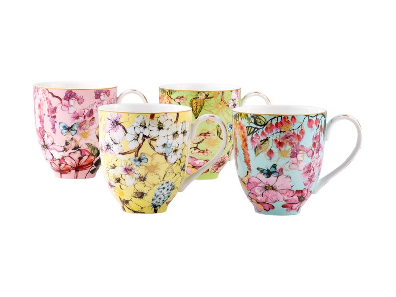 Maxwell and Williams Enchantment Coupe Mug 380ml - Set of 4