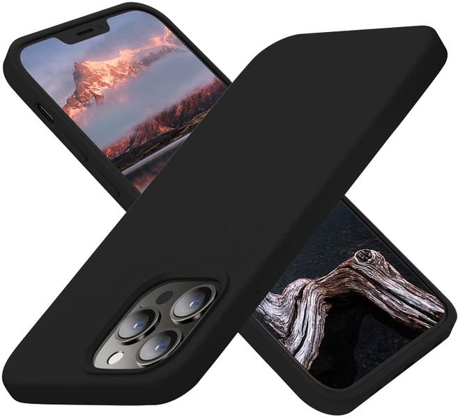 Tuff-Luv Apple iPhone 13 Pro Soft Feel Liquid Silicone Case Cover- Black