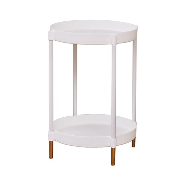 2-Tier Side Table with Storage for Balcony, Study Room, Sofa