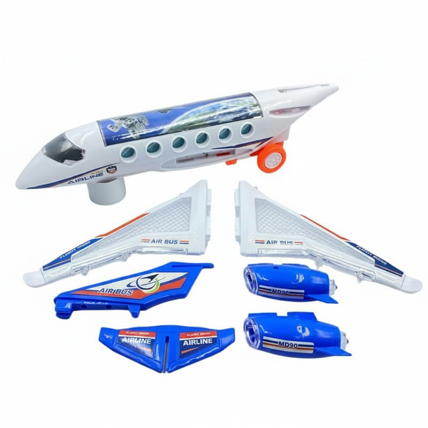 Die-Cast Metal Model Airplane Toy for Kids - Vibrant Design