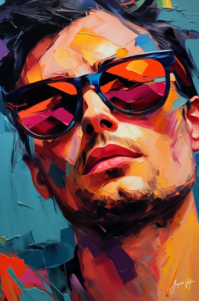 Exclusive Wall Art Canvas: John Doe - Sunglass Fashion (A0)