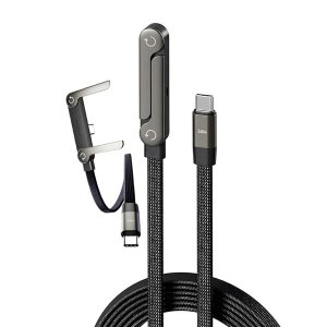 VOLPHOR 240W Fast Charge Type-C To Type-C Cable 1.5m,2in1 Stand,LongLasting