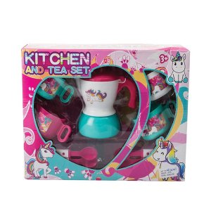 Tea Set - Childrens Toy - Unicorn - Assorted Cutlery - 9 Piece - 3 Pack