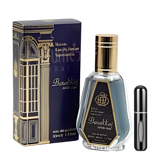 Barakkat Satin Oud 50ml EDP + Refillable Decant with Perfume