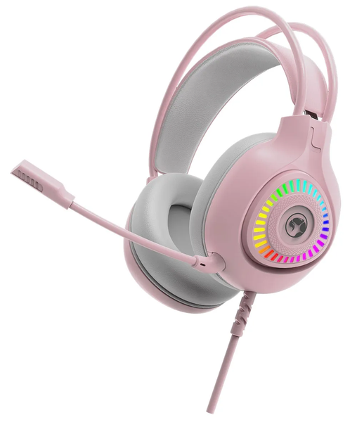 Marvo H8325 PULZ 30 Pink Wired Gaming Headset, Stereo Sound, Microphone