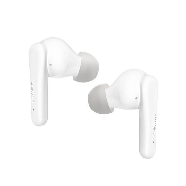 Belkin SoundForm Rhythm True Wireless Earphones with Built-in Microphone, USB-C Fast Charging, 28H Battery Life, IPX5 Water Resistance, Bluetooth
